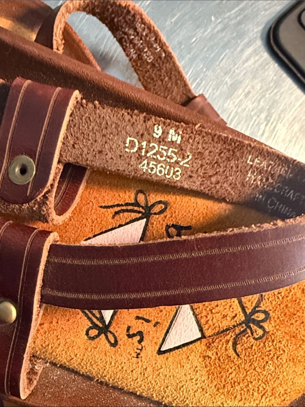 Vintage Dexter Bikini Brown Genuine Leather Strappy Gladiator Sandals size 9 - Picture 8 of 9